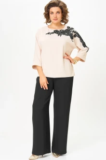 Брючный костюм Rumoda 2278 бежевый_черный дл.р.. двойка