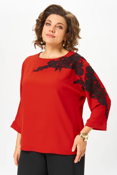 Блузка Rumoda 2277 красный дл. р. #1
