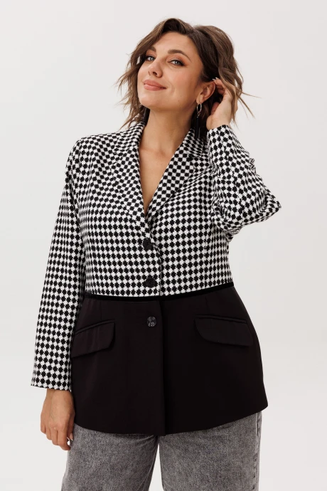 Жакет (пиджак) Anelli 1756 Ретро монохром #1