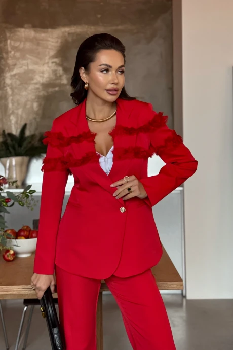 Жакет (пиджак) AURA of the day 1149 красный #1