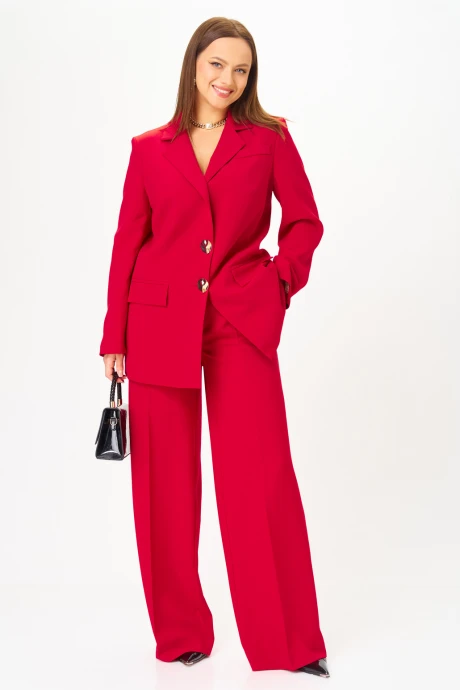 Брючный костюм Твой Имидж 2303 красный двойка #1