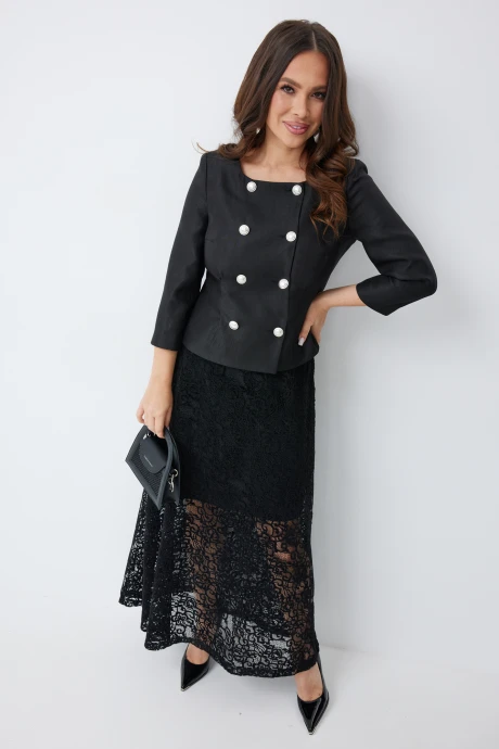 Юбочный костюм Магия Моды 2653 черный двойка #1