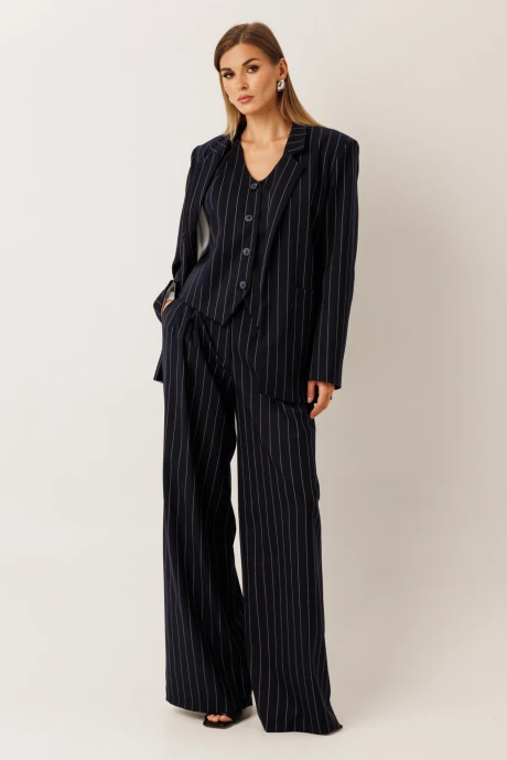 Брючный костюм KOKOdea 30006 тёмно-синий #1