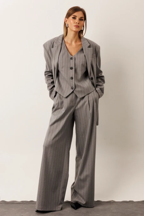 Брючный костюм KOKOdea 30005 серый #1
