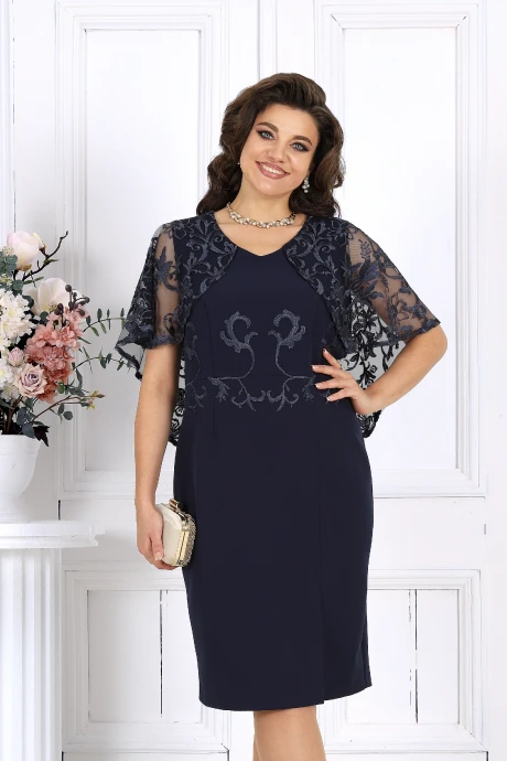 Платье Нинель Шик 7508 синий #1