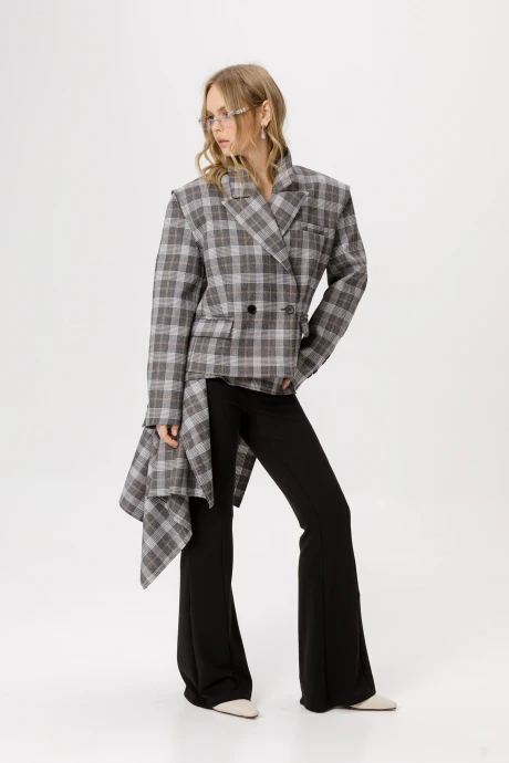 Брючный костюм PiRS 6458 серый+ черный двойка #1