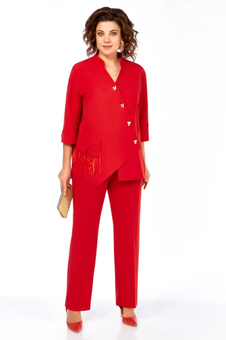 Брючный костюм Bagira 1090 красный двойка #1