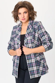 Жакет (пиджак) БелЭльСтиль 412-3 синяя_клетка