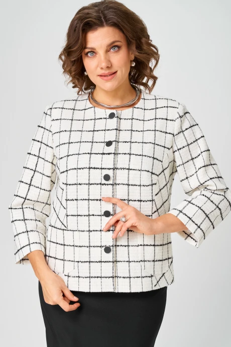 Жакет (пиджак) БелЭльСтиль 861 бело-черный #1