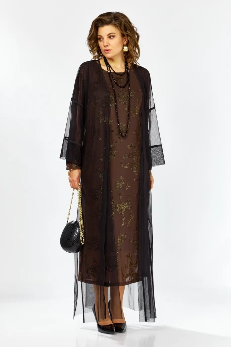 Костюм с платьем Lady Secret 25306 Коричневый + черный двойка #1