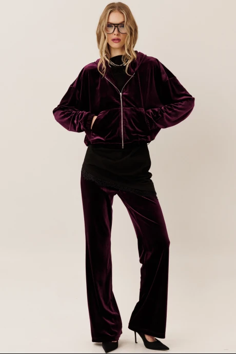 Спортивный костюм GO F3104/12-02 баклажан #1