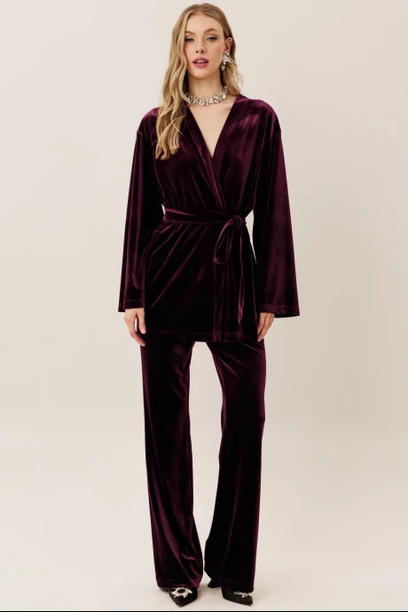 Брючный костюм GO F3111/12-02 баклажан #1