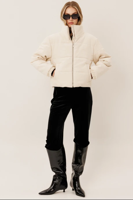 Стеганая куртка GO F4112/02-01 молочный #1