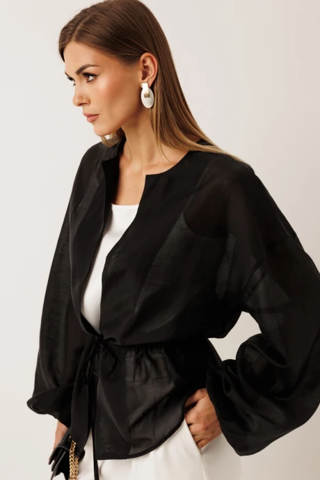 Блузка KOKOdea 20001 чёрный _молочный комплект #1