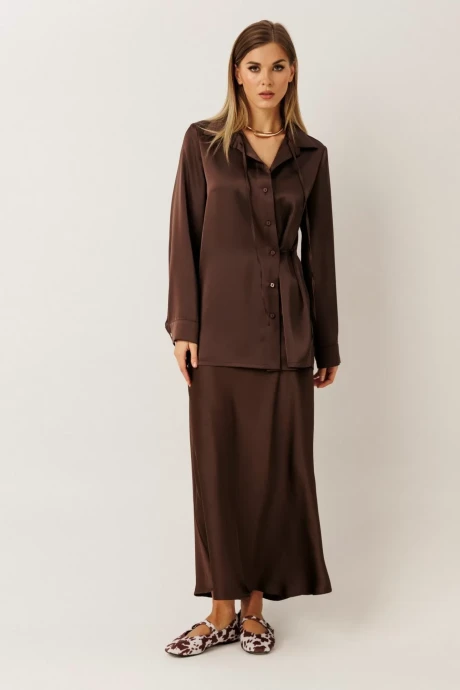 Юбочный костюм KOKOdea 31001 шоколад двойка #1