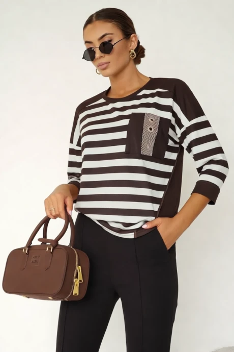 Блузка NIKA.PL 0203104 коричневый #1