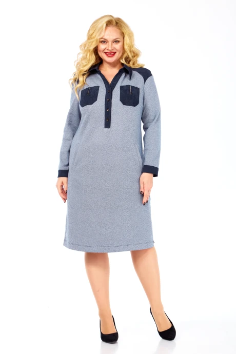 Платье Тэнси 407 джинсовый_рубчик #1