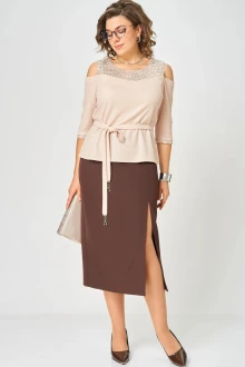 Юбочный костюм Орхидея Люкс 1637 двойка