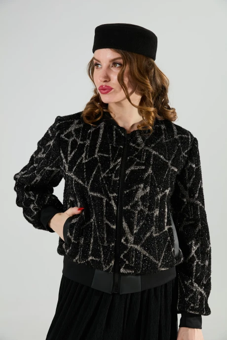 Джемпер (кофта) NikVa 435-2 чёрная_геометрия #1