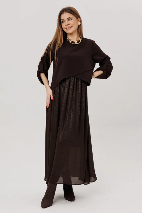Платье AmberaStyle 1007-9 шоколад #1