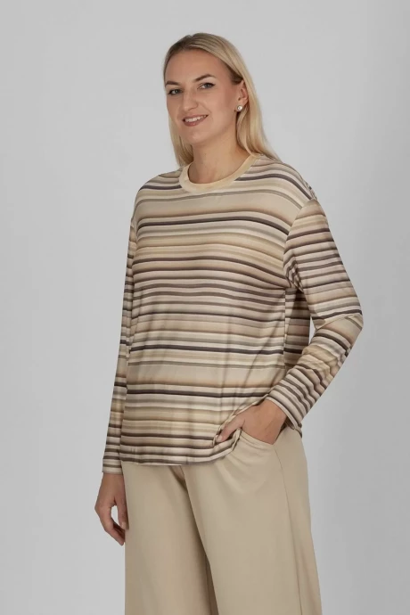 Джемпер (кофта) Belarusachka С5003592 полоска / ваниль #1