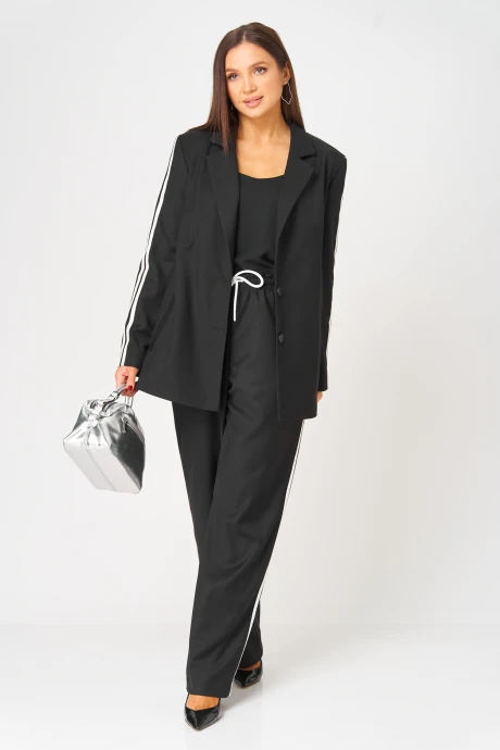 Брючный костюм V&N Fashion 1053 чёрный двойка #1
