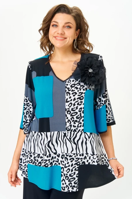 Блузка Svetlana-Style 5036 чёрный _принт #1