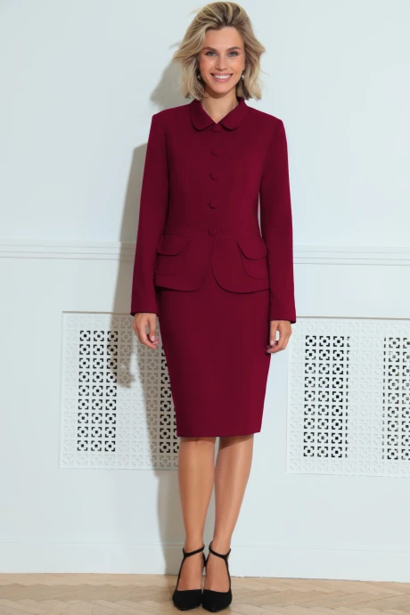 Юбочный костюм LeNata 21212 бордо двойка #1