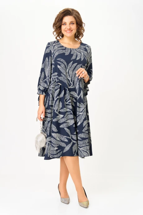 Платье Michel Chic 2164/1 синий узор #1