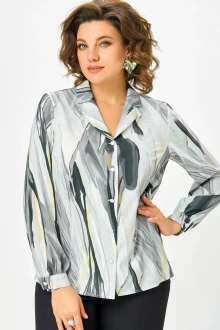 Блузка Swallow 772.5 Принт серо-бежевые разводы