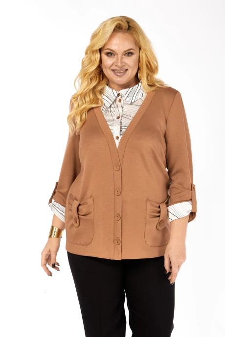 Рубашка Элль-стиль А- 541/12 охра #1