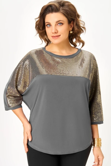Блузка Дали 5736 серая #1