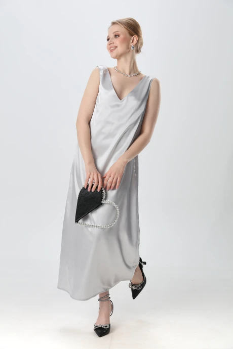 Платье NikVa н1014-3 серебро #1