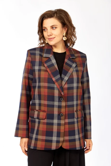 Жакет (пиджак) Rishelie 1014 клетка #1