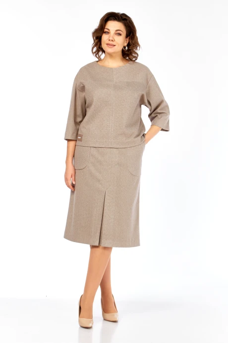 Юбочный костюм Элль-стиль 2441/2 кофе #1