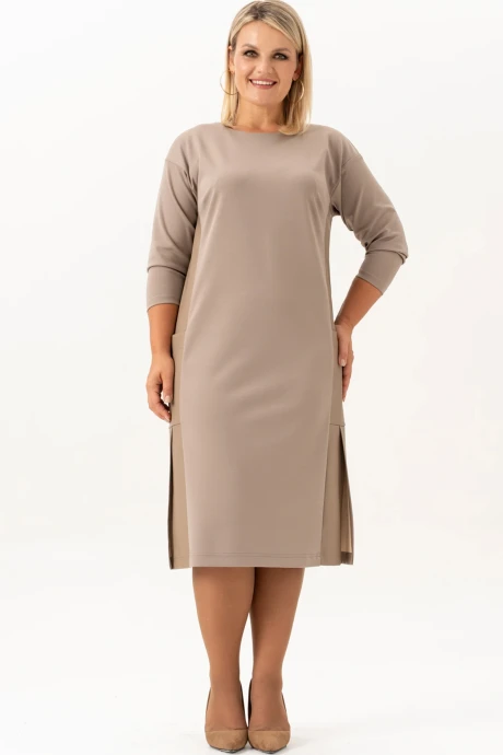 Платье *Распродажа ALGRANDA (Novella Sharm) 4096 бежевый #1