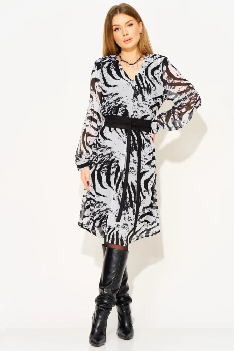 Платье *Распродажа LAIKONY 053 бело-черное #1