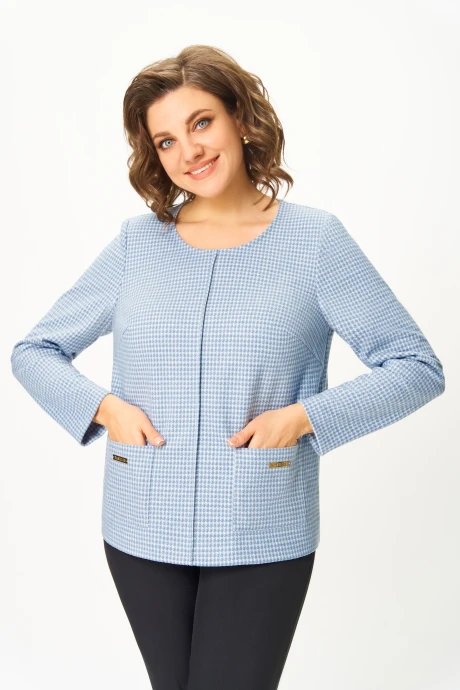 Блузка *Распродажа Дали 4440 голубая #1