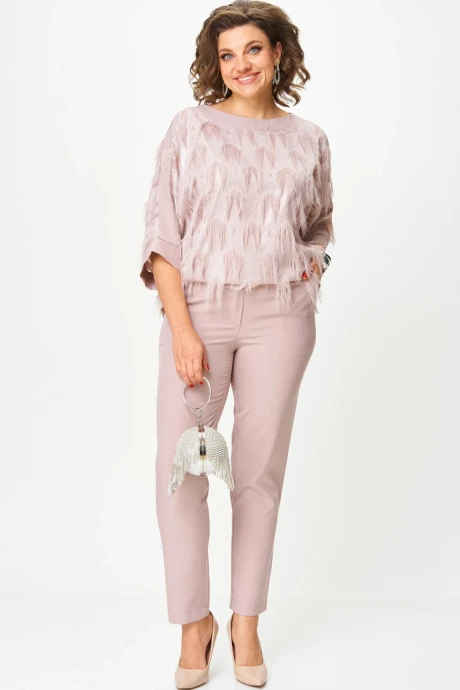 Брючный костюм *Распродажа Michel Chic 1435 пыльная роза #1