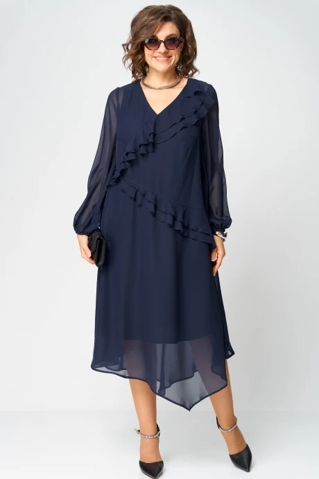 Платье *Распродажа EVA GRANT 7122В темно-синий #1