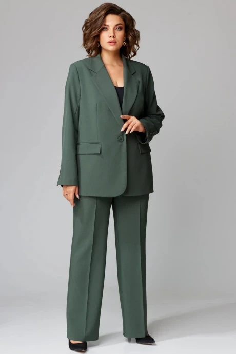 Брючный костюм *Распродажа AIRA style 24-26 зеленый двойка #1