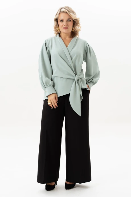 Брючный костюм ALGRANDA (Novella Sharm) 4114-2 Черный, Мята двойка #1