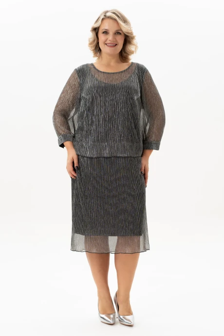 Платье ALGRANDA (Novella Sharm) 4118-6 Черный+серебро #1