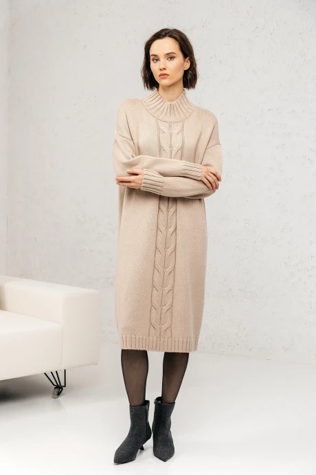 Платье *Распродажа Romgil ТЗ946Ш светло-бежевый #1