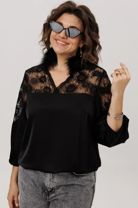 Блузка Anelli 1790 черный_бриллиант #1