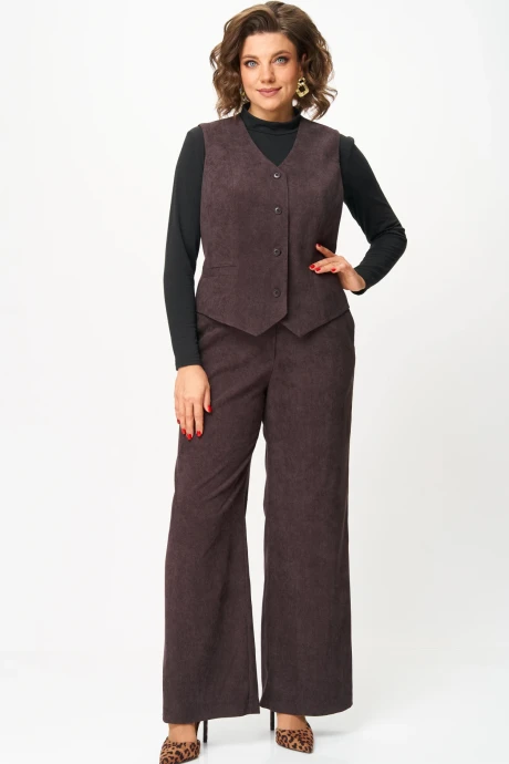 Брючный костюм *Распродажа Anastasia Mak 1300 коричневый двойка #1