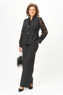 Брючный костюм Vilena Fashion 1130 черный двойка