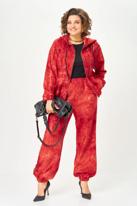 Брючный костюм Anastasia Mak 1310 красный двойка #1