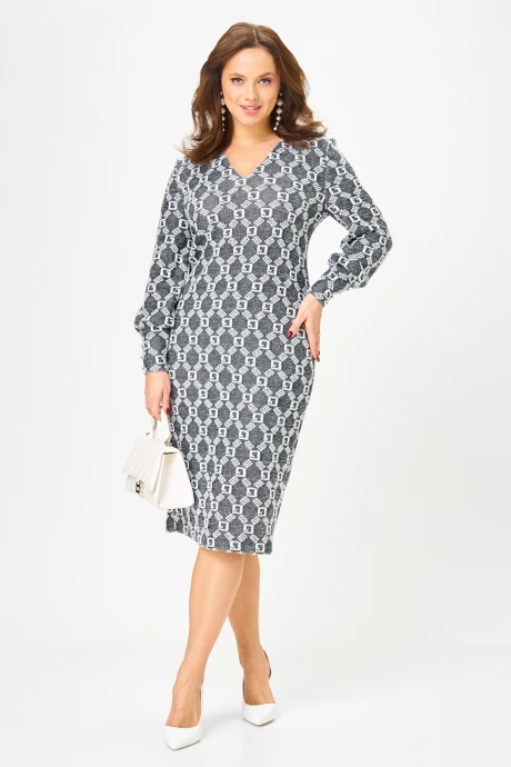 Платье Галеан-стиль 952 графит_орнамент #1