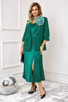 Костюм с платьем AGATTI 5891-1 Изумруд двойка